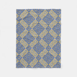Gold Blue Star von David Art Panels Fleecedecke
