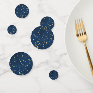 Gold & Blue Sterne Sternenhafte Baby-Party Konfetti