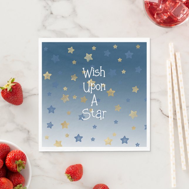 Gold Blue wünscht sich nach einem Star Serviette (Beispiel)