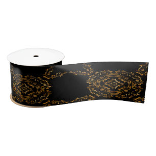 Gold blühe abstraktes Design Satinband