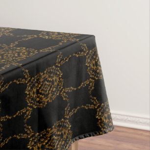 Gold blühe abstraktes Design Tischdecke