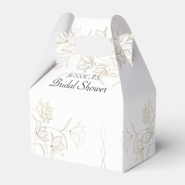 Gold Blume Brautparty Fevor Box Geschenkschachtel (Vorderseite)