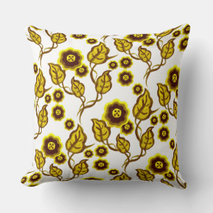 Gold-Blume, Gold-Blätter, Blumenkohl Kissen