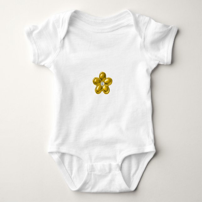 GOLD-BLUME MIT DIAMOND BABY STRAMPLER (Vorderseite)