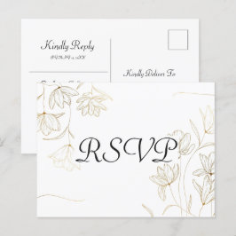 Gold Blume UAWG Poatcard Postkarte