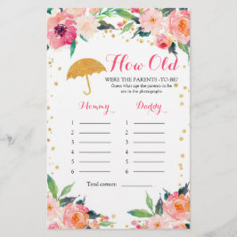 Gold Blumenduschen wie alt waren die Eltern