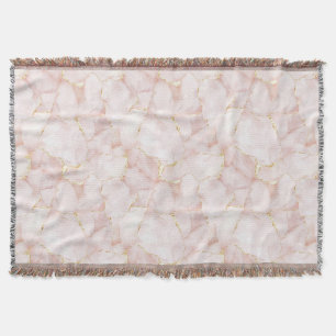 Gold Blush Pink Rosenblüten Blumen Decke