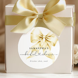 Gold-Bogen-Junggesellinnen-Abschiedsrunden-Aufkleb Runder Aufkleber