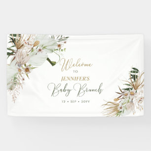 Gold Boho/Bohemian Baby Brunch Willkommen Banner