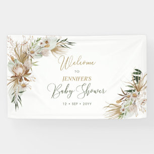 Gold Boho/Bohemianisches Babyshower-Willkommensban Banner