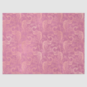Gold-Boho-Friedenstruppen auf rosa Decoupage Seidenpapier