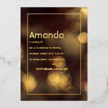 Gold Bokeh Birthday Party