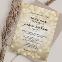 Gold Bokeh Lights Elegante Hochzeit