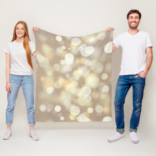 Gold Bokeh Party Lights Fleecedecke