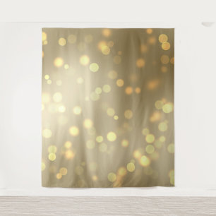 Gold Bokeh Tapestry Wandteppich