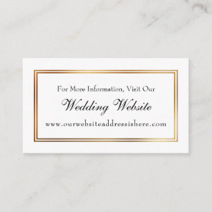 Gold Borded White Wedding Website Beilagen Karten