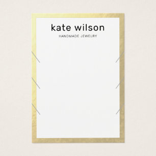 Gold Border 3 Necklace Bracelet Display Card