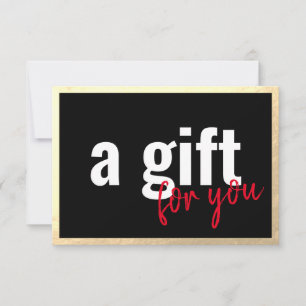 Gold Border Black Gift Certificate Einladung