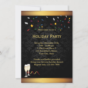 Gold Border Corporate Fêtes Invitations