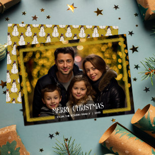 Gold Border Frame Foto Weihnachten