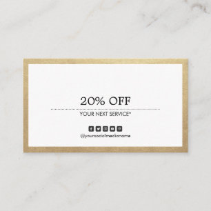 Gold Border Multipurpose Social Media Coupon Visitenkarte