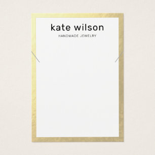 Gold Border Necklass Armband Display Card
