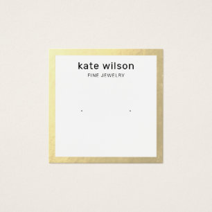 Gold Border Study Earring Display Card