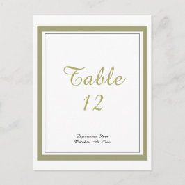 Gold Border Tischnummer Card