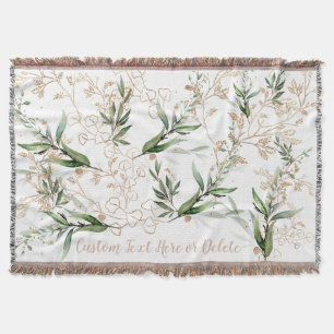 Gold Botanischer Eukalyptus Moderne Grüne Abstrakt Decke