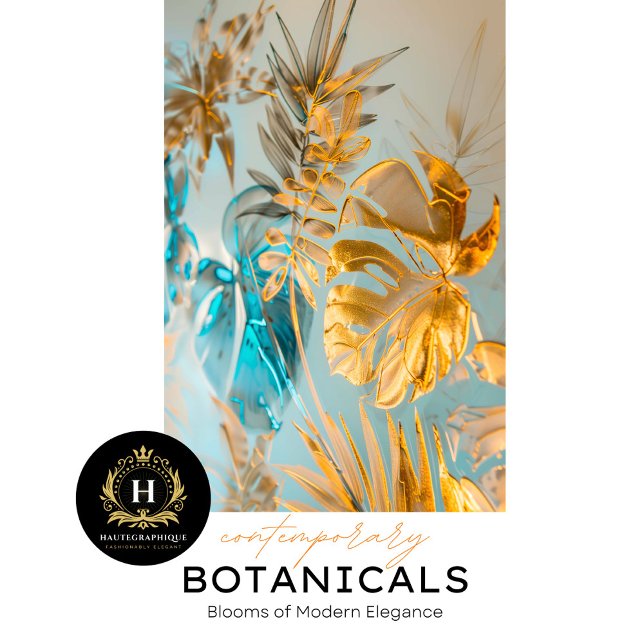 Gold Botanisches Glam Tissue Seidenpapier (Von Creator hochgeladen)