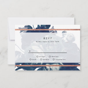 Gold Bouquet Wedding RSVP Card für Rose Karte