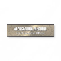 Gold Brass Look Etched Mandala Office