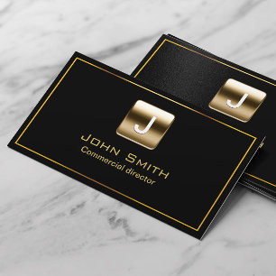 Gold Briefmarke Kommerziell Director Dark Business Visitenkarte