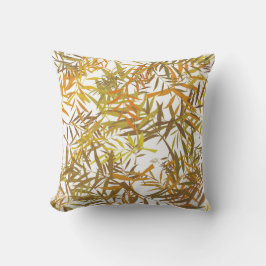 Gold Bronze and Brown Willow Leaves Kissen