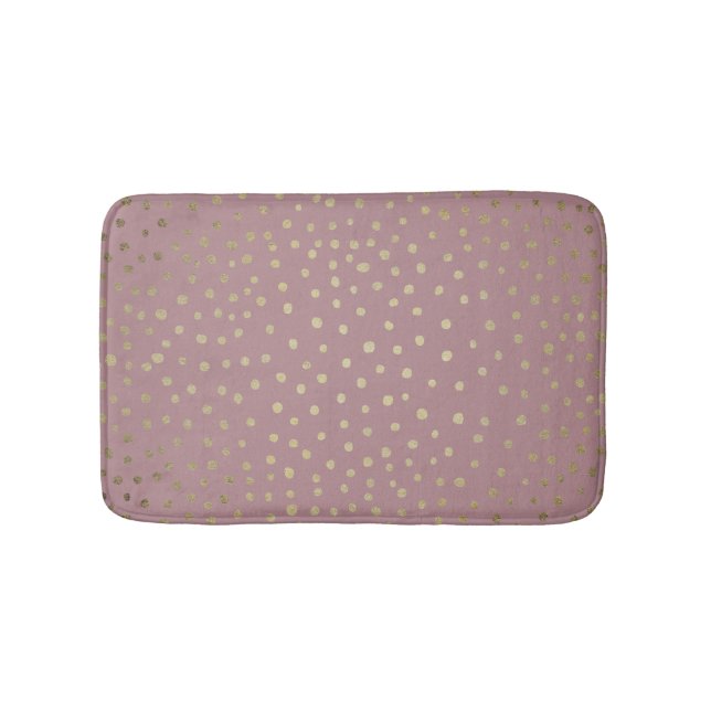 Gold Bronze Dot Muster Bath Mat Badematte (Vorderseite)