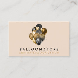 Gold & Bronze Glitter Party Balloon Decorations Visitenkarte