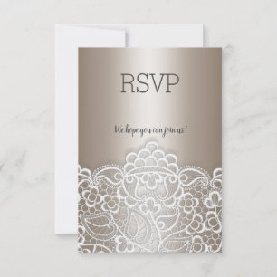 Gold-Bronze-Lace-elegante-RSVP-Antwort für alle An RSVP Karte
