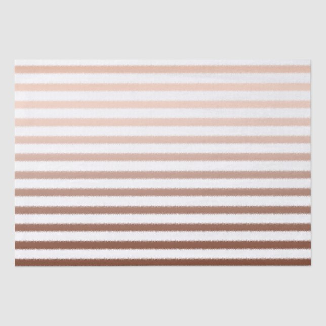 Gold Bronze Ombre Streifen Seidenpapier (Vorderseite)