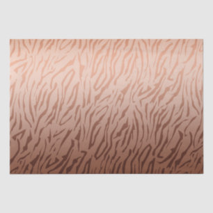 Gold Bronze Ombre Tiger Print Seidenpapier