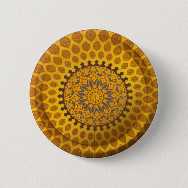 Gold-Bronze-Perser-Motiv Button (Vorderseite)