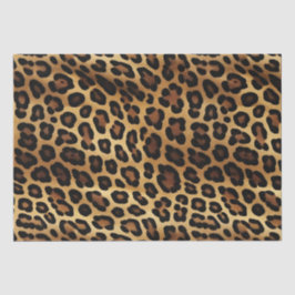 Gold Brown Black Leopard Print Seidenpapier