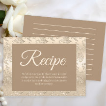Gold Brown Brautparty Rezept Packungskarte