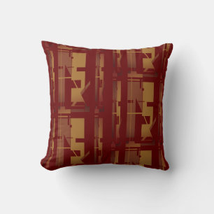 Gold Brown Burgundy Südwest Uneven Mosaik Kissen