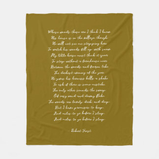 Gold Brown Custom Poem Song Lyric Quote  Fleecedecke