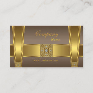 Gold Brown Juwelier Unternehmen Visitenkarte