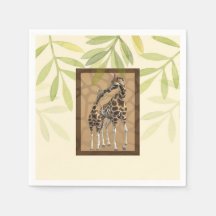 Gold Brown Kissing Giraffes Zoo Kinderdusche