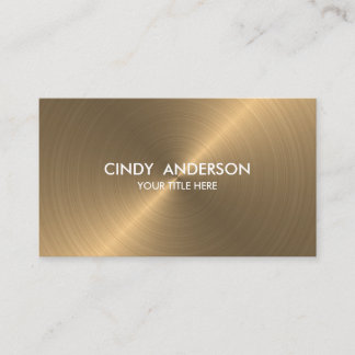 Gold Brushed Metal Sheen Visitenkarte