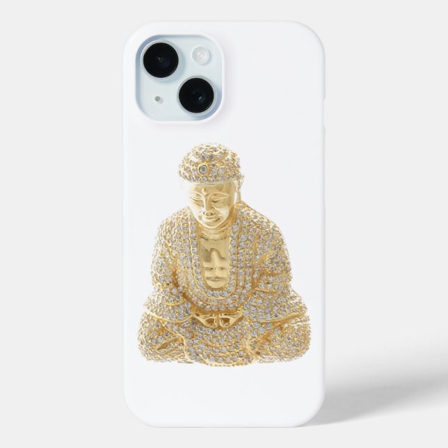 Gold Buddha Kristall Case-Mate iPhone Hülle (Rückseite)