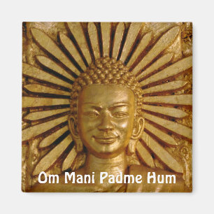 Gold Buddha, Mitgefühl (Kühlschrankmagnet) Magnet