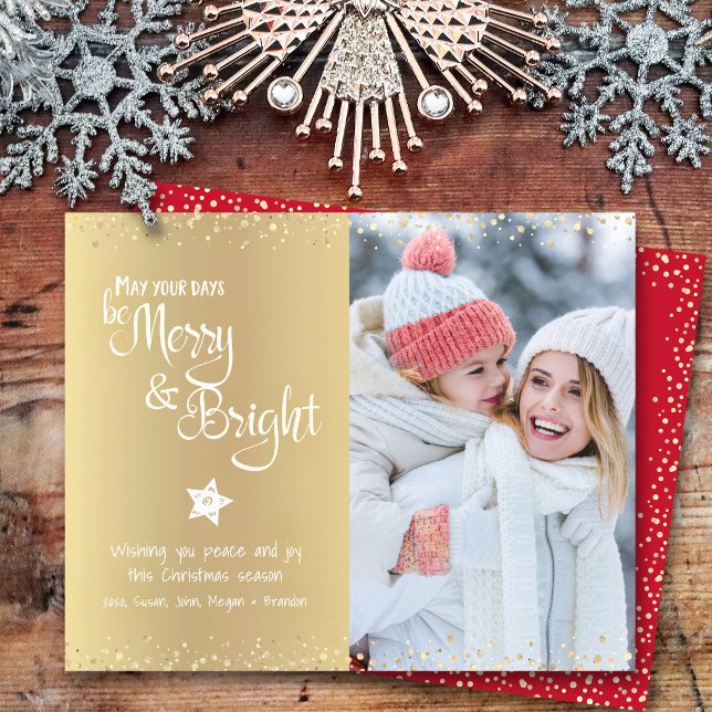 Gold Budget Foto Days Be Bright Script Card (Von Creator hochgeladen)